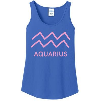 Aquarius Zodiac Sign Astrology Pink Gift Ladies Essential Tank