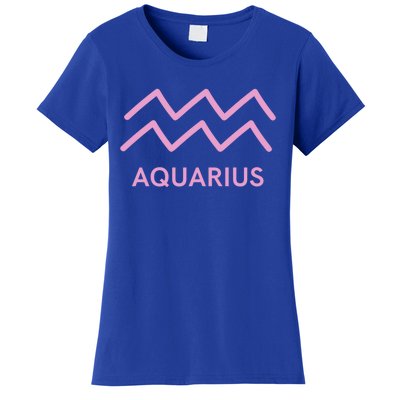 Aquarius Zodiac Sign Astrology Pink Gift Women's T-Shirt