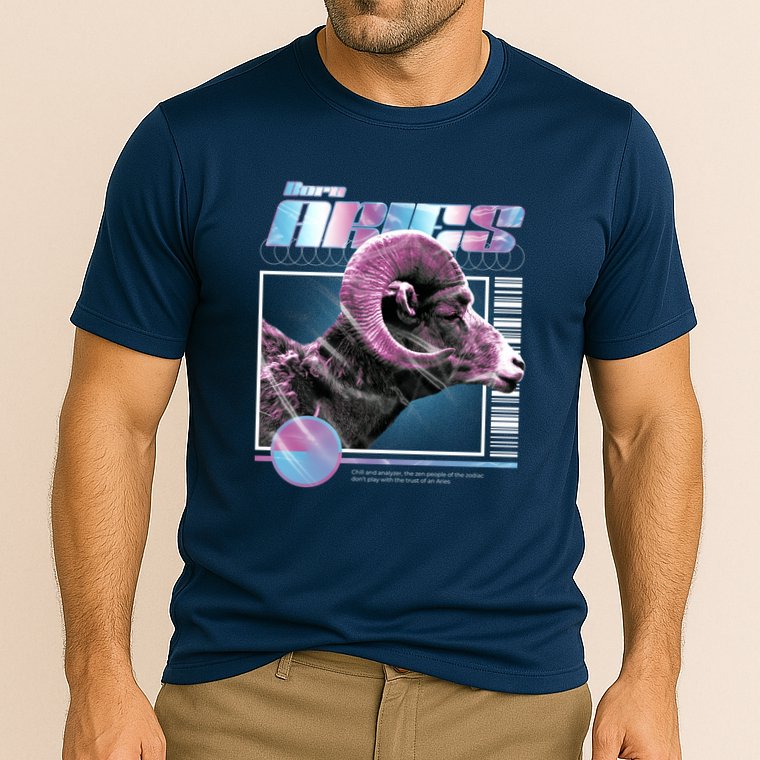 Aeries Zodiac Sign Cooling Performance Crew T-Shirt