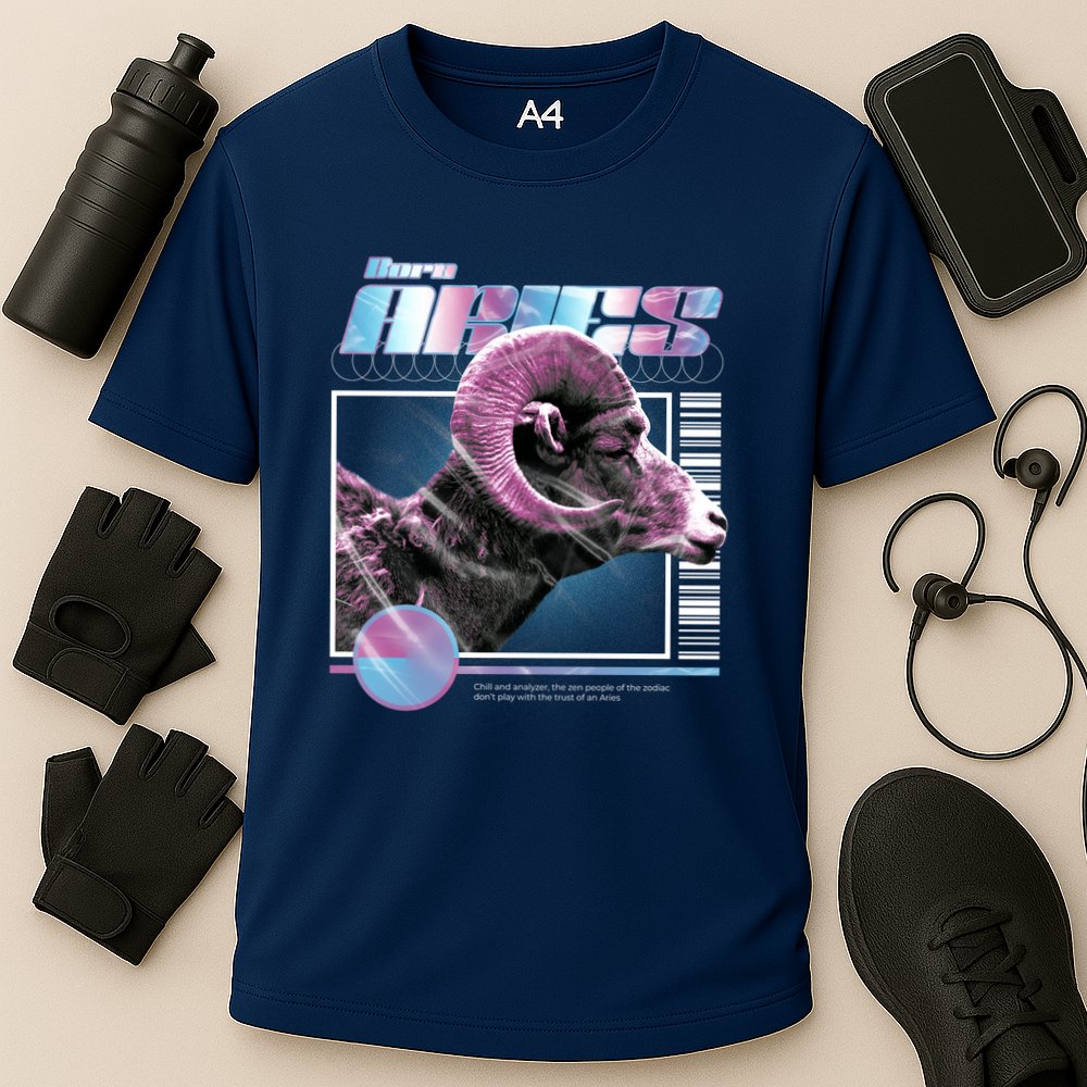 Aeries Zodiac Sign Cooling Performance Crew T-Shirt