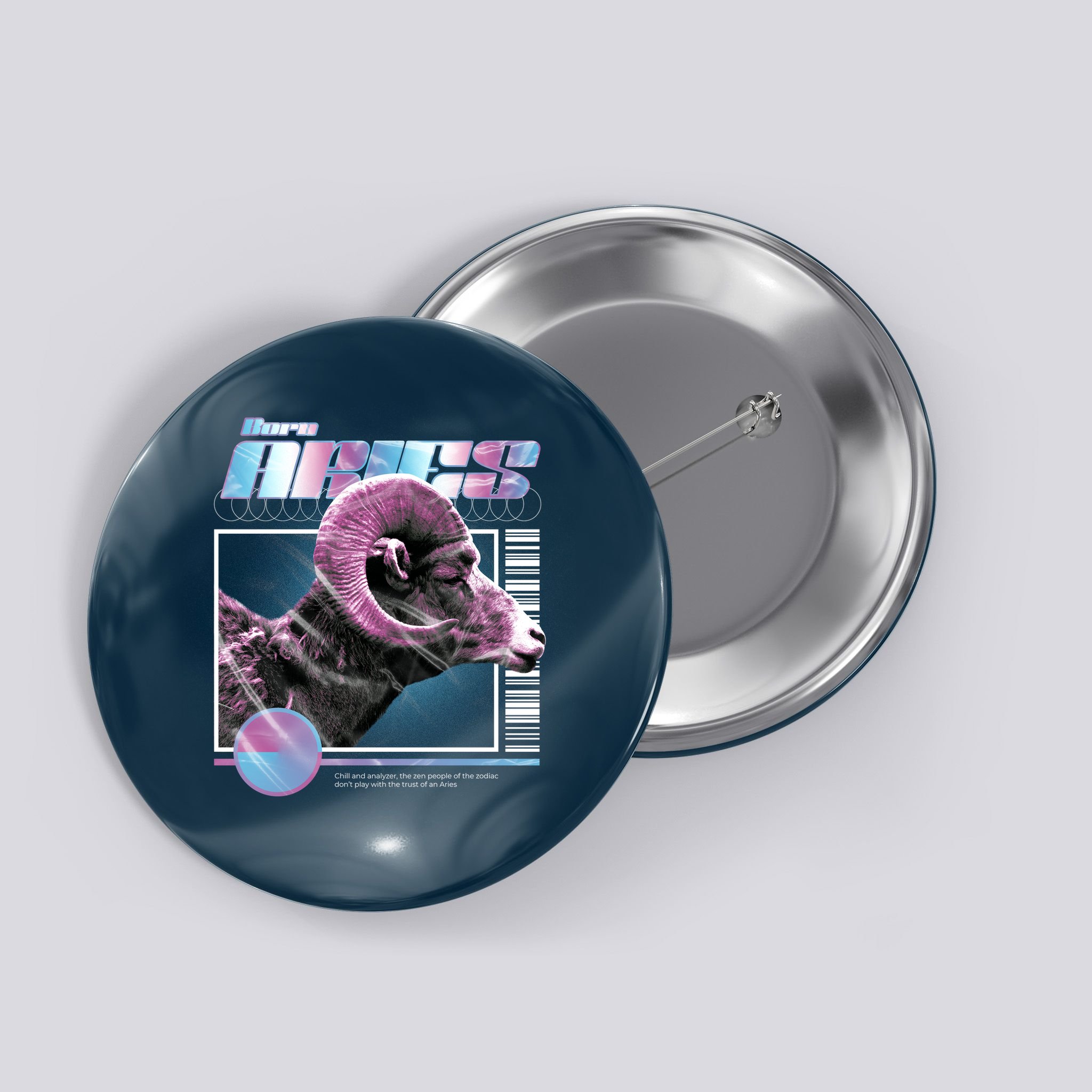 Aeries Zodiac Sign Button