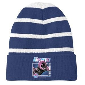 Aeries Zodiac Sign Striped Beanie with Solid Band