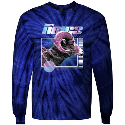 Aeries Zodiac Sign Tie-Dye Long Sleeve Shirt