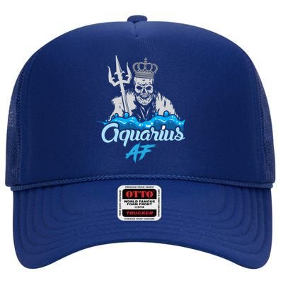 Aquarius Zodiac Sign Horoscope Astrology Funny Gift High Crown Mesh Back Trucker Hat