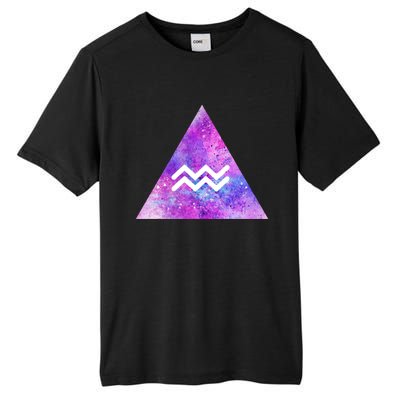 Aquarius Zodiac Star Sign Watercolor Sky Tie Dye Style Gift Tall Fusion ChromaSoft Performance T-Shirt