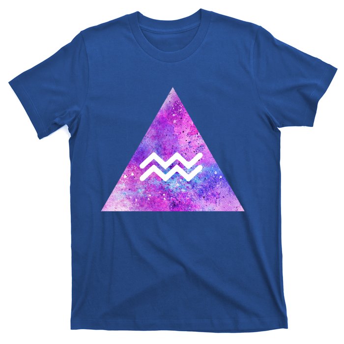 Aquarius Zodiac Star Sign Watercolor Sky Tie Dye Style Gift T-Shirt