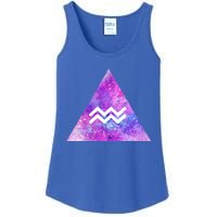 Aquarius Zodiac Star Sign Watercolor Sky Tie Dye Style Gift Ladies Essential Tank