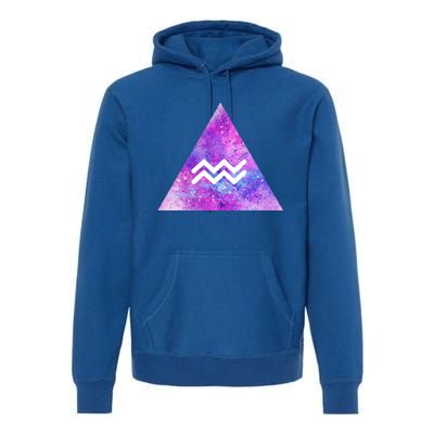 Aquarius Zodiac Star Sign Watercolor Sky Tie Dye Style Gift Premium Hoodie