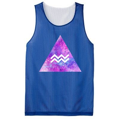 Aquarius Zodiac Star Sign Watercolor Sky Tie Dye Style Gift Mesh Reversible Basketball Jersey Tank