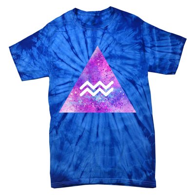 Aquarius Zodiac Star Sign Watercolor Sky Tie Dye Style Gift Tie-Dye T-Shirt