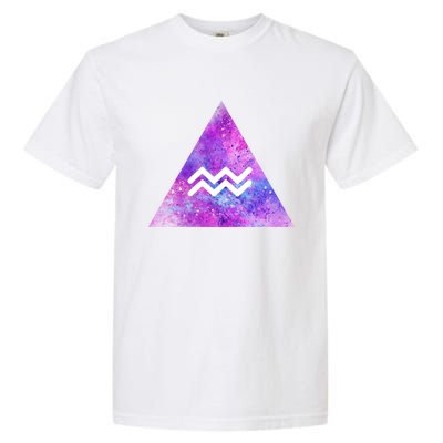 Aquarius Zodiac Star Sign Watercolor Sky Tie Dye Style Gift Garment-Dyed Heavyweight T-Shirt