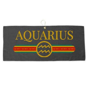 Aquarius Zodiac Sign Astrology Horoscope Fashion Large Microfiber Waffle Golf Towel