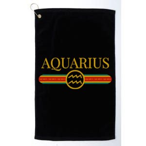 Aquarius Zodiac Sign Astrology Horoscope Fashion Platinum Collection Golf Towel