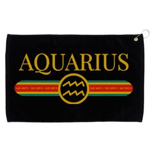 Aquarius Zodiac Sign Astrology Horoscope Fashion Grommeted Golf Towel