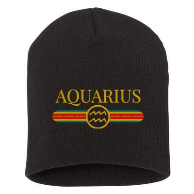 Aquarius Zodiac Sign Astrology Horoscope Fashion Short Acrylic Beanie