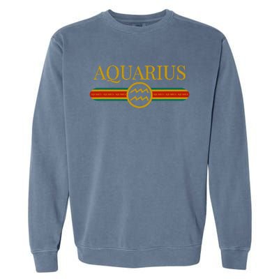 Aquarius Zodiac Sign Astrology Horoscope Fashion Garment-Dyed Sweatshirt