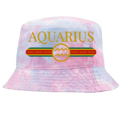 Aquarius Zodiac Sign Astrology Horoscope Fashion Tie-Dyed Bucket Hat