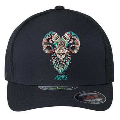 Aries Zodiac Sign Astrology March April Birthday Flexfit Unipanel Trucker Cap