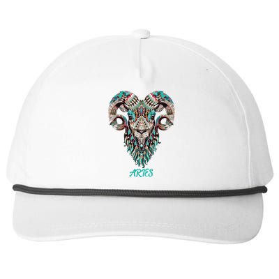 Aries Zodiac Sign Astrology March April Birthday Snapback Five-Panel Rope Hat