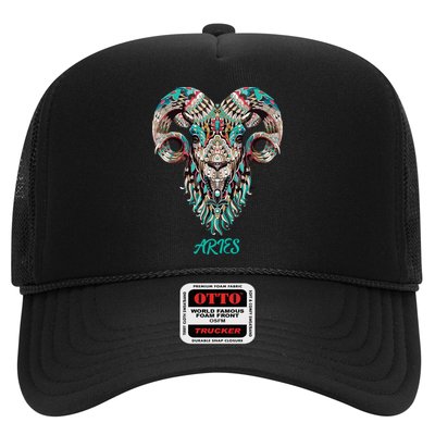 Aries Zodiac Sign Astrology March April Birthday Trucker Hat