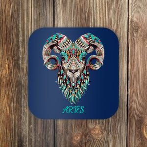 Aries Zodiac Sign Astrology March April Birthday Coaster