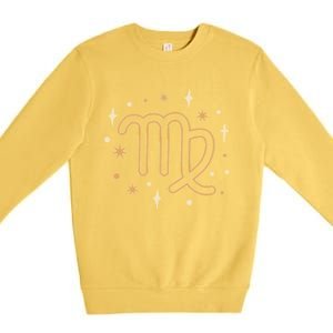 Astrology Zodiac Virgo Horoscope Birthday Cute Gift Premium Crewneck Sweatshirt