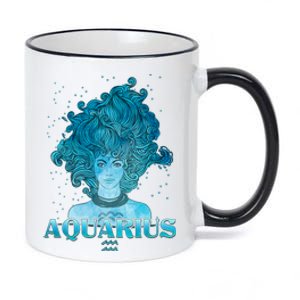 Aquarius Zodiac Woman 11oz Black Color Changing Mug