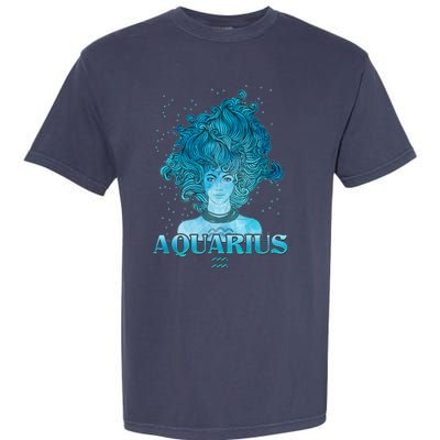 Aquarius Zodiac Woman Garment-Dyed Heavyweight T-Shirt