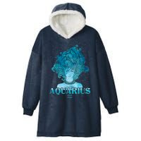 Aquarius Zodiac Woman Hooded Wearable Blanket