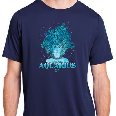 Aquarius Zodiac Woman Adult ChromaSoft Performance T-Shirt