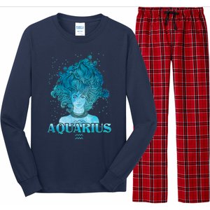 Aquarius Zodiac Woman Long Sleeve Pajama Set