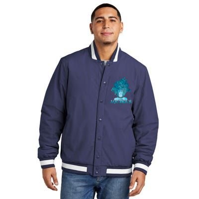 Aquarius Zodiac Woman Insulated Varsity Jacket