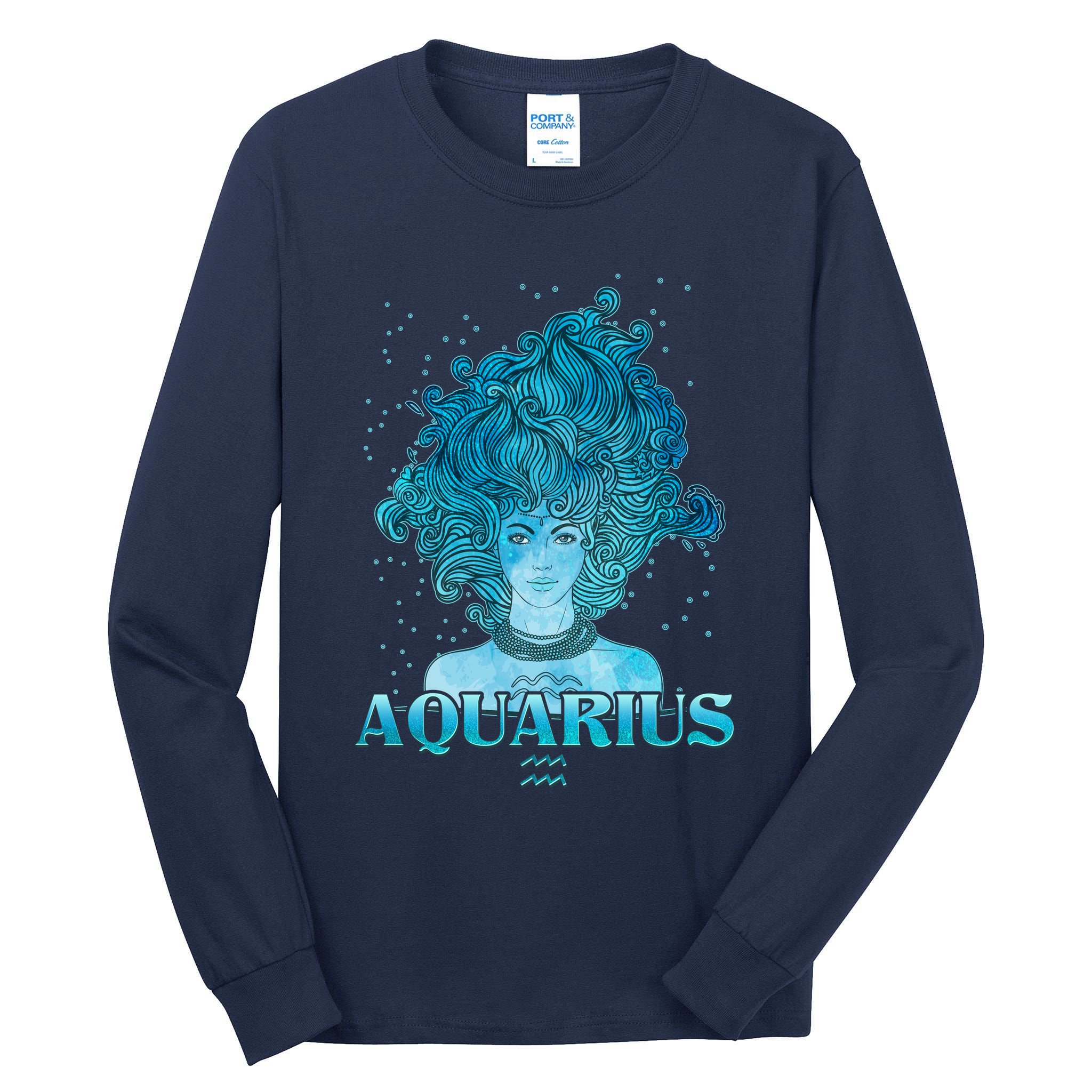 Aquarius Zodiac Woman Tall Long Sleeve T-Shirt