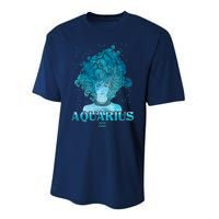 Aquarius Zodiac Woman Performance Sprint T-Shirt