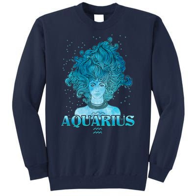 Aquarius Zodiac Woman Tall Sweatshirt