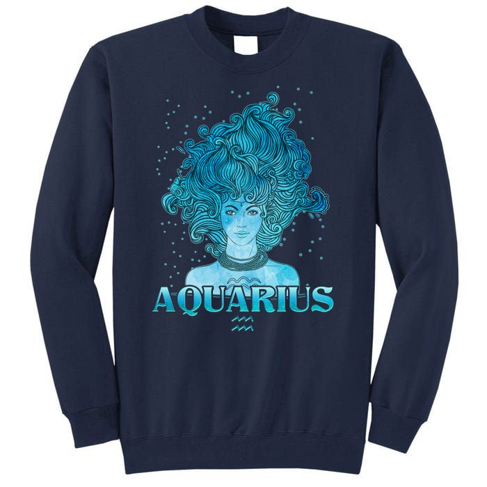 Aquarius Zodiac Woman Tall Sweatshirt