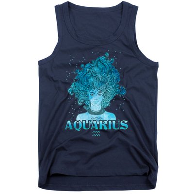 Aquarius Zodiac Woman Tank Top