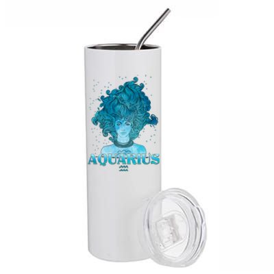 Aquarius Zodiac Woman Stainless Steel Tumbler