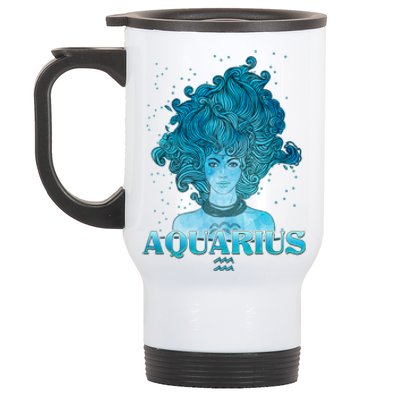 Aquarius Zodiac Woman Stainless Steel Travel Mug