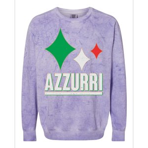 Azzurri Italy Italia Soccer Football 2021 Colorblast Crewneck Sweatshirt