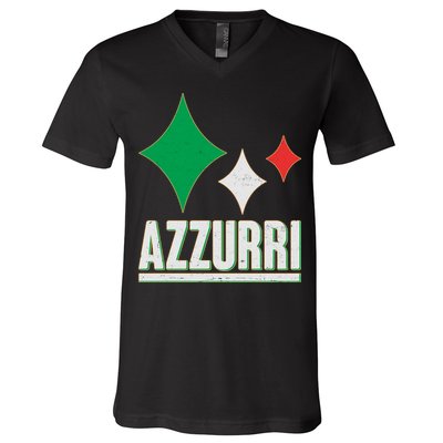 Azzurri Italy Italia Soccer Football 2021 V-Neck T-Shirt