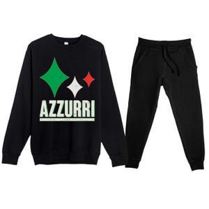 Azzurri Italy Italia Soccer Football 2021 Premium Crewneck Sweatsuit Set