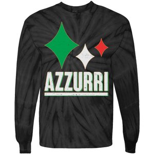 Azzurri Italy Italia Soccer Football 2021 Tie-Dye Long Sleeve Shirt