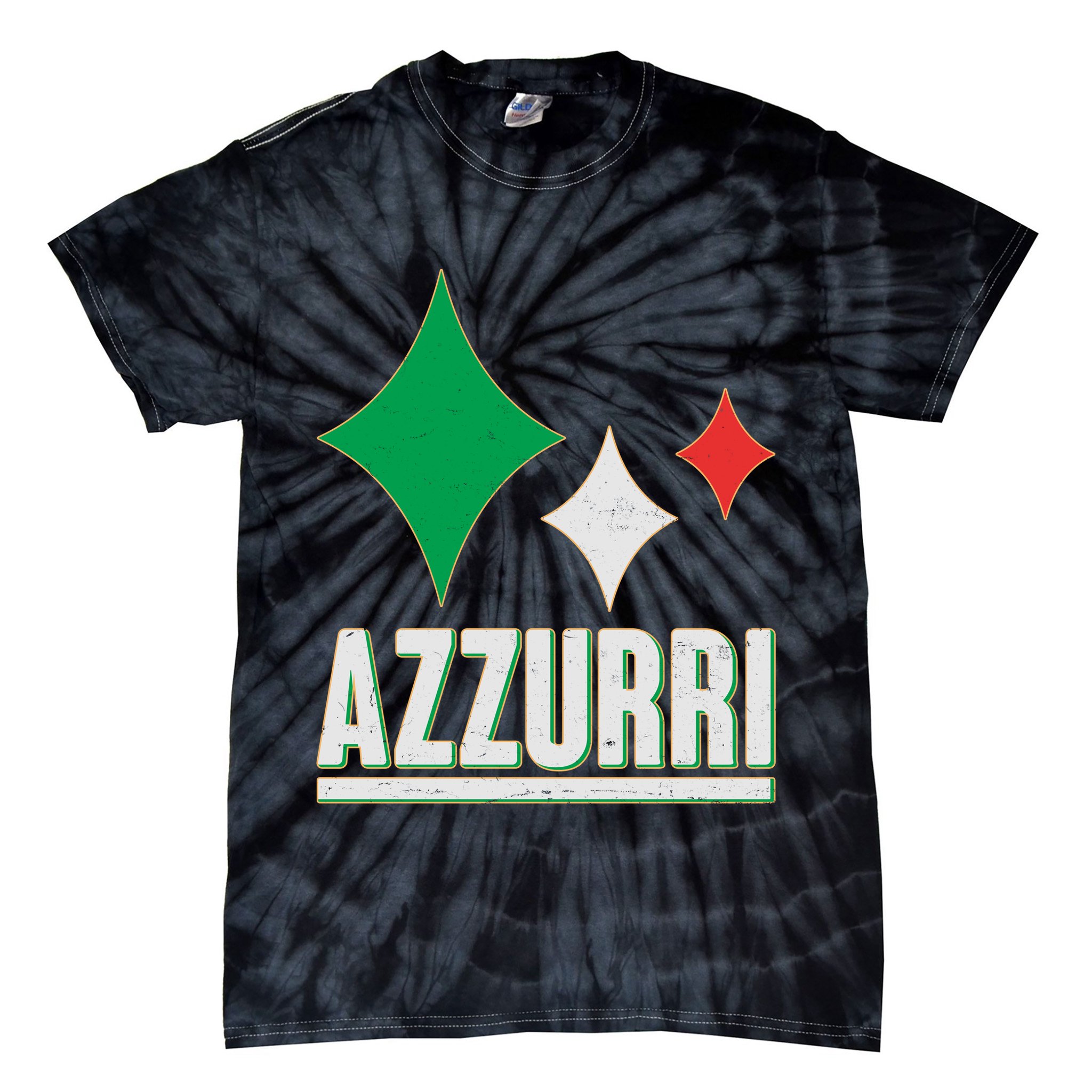 Azzurri Italy Italia Soccer Football 2021 Tie-Dye T-Shirt