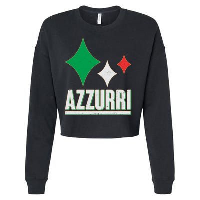 Azzurri Italy Italia Soccer Football 2021 Cropped Pullover Crew