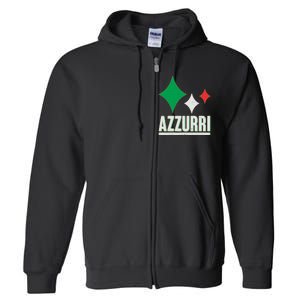 Azzurri Italy Italia Soccer Football 2021 Full Zip Hoodie