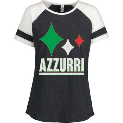 Azzurri Italy Italia Soccer Football 2021 Enza Ladies Jersey Colorblock Tee