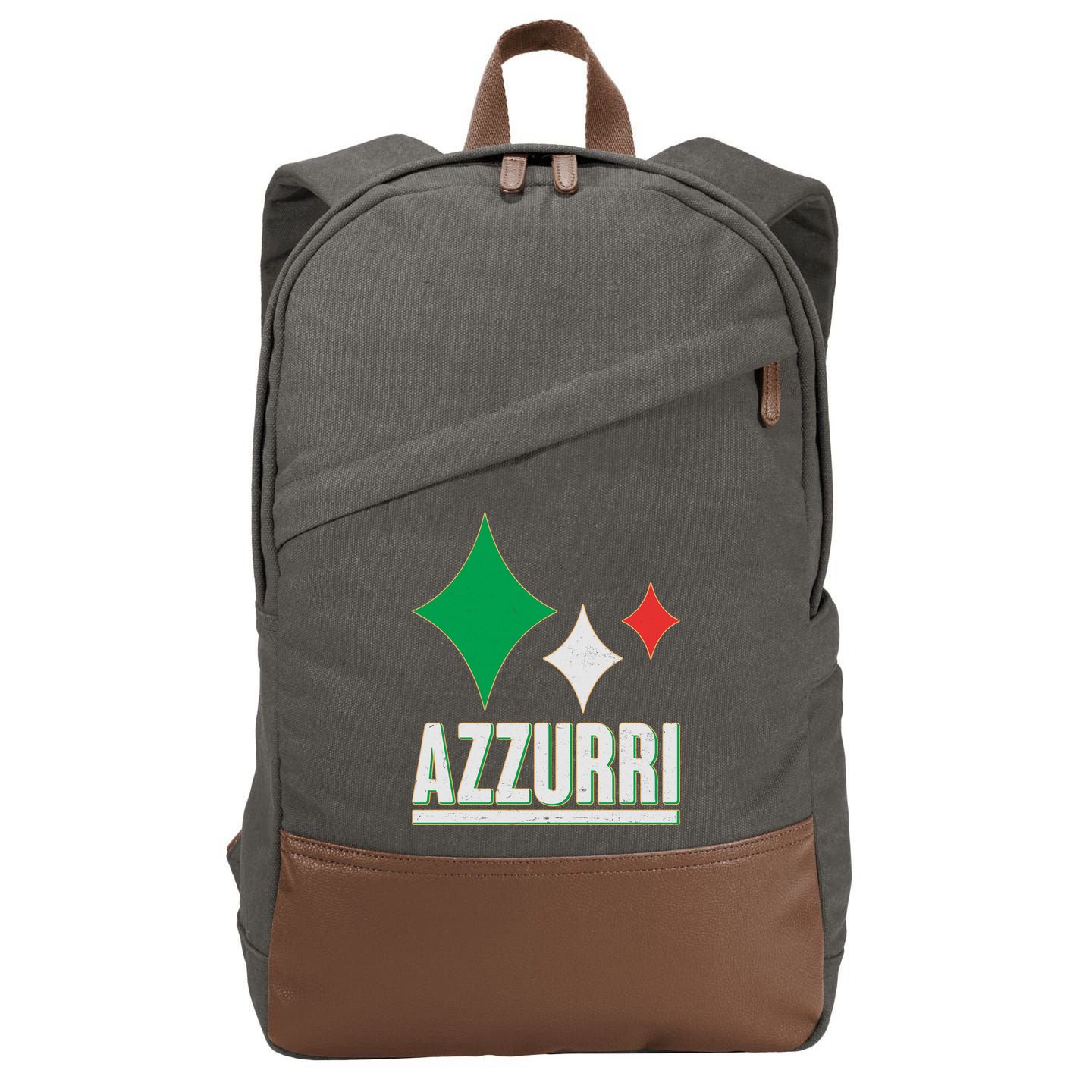 Azzurri Italy Italia Soccer Football 2021 Cotton Canvas Backpack