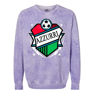 Azzurri Italy Soccer Fan Colorblast Crewneck Sweatshirt