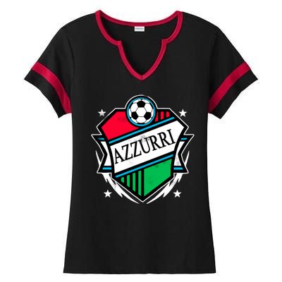 Azzurri Italy Soccer Fan Ladies Halftime Notch Neck Tee